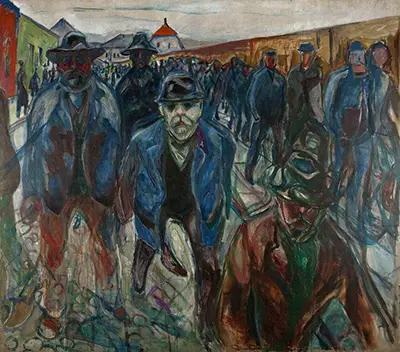Arbeitnehmer, die nach Hause zurückkehren Edvard Munch